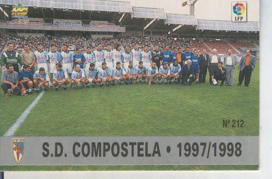 Cromo Liga 97/98: S.D.Compostela numero 212: Foto equipo