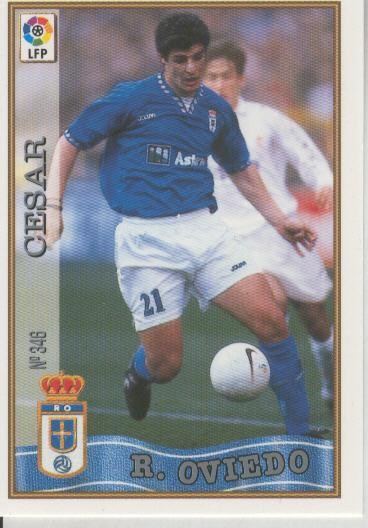 Cromo Liga 97/98: Real Oviedo numero 346: Cesar