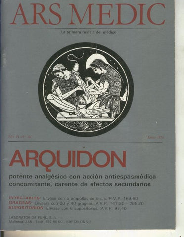 Ars Medic la primera revista del medico numero 56, junio 1974