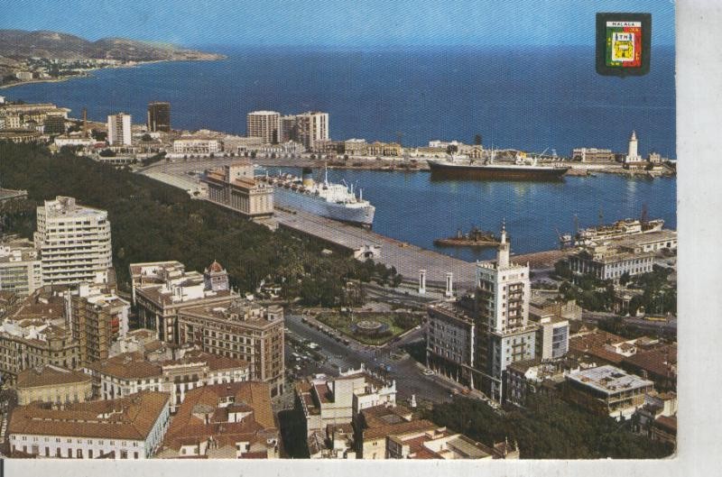 Postal 011344: Vista parcial de Malaga