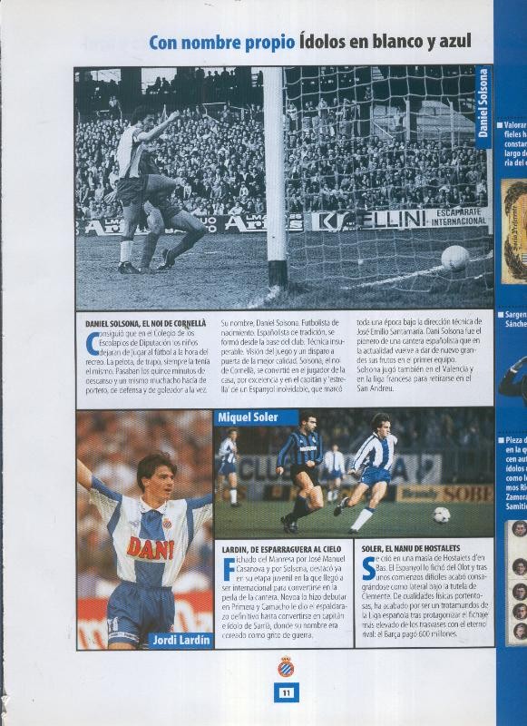Espanyol Lamina 04: Daniel Solsona, Jordi Lardin, Miquel Soler