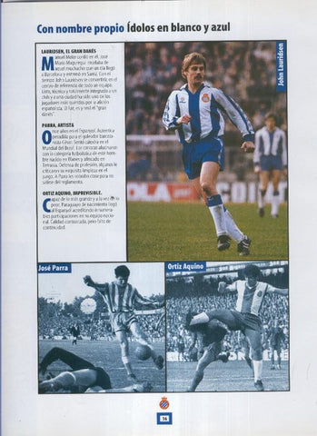 Espanyol Lamina 06: John Lauridsen, Jose Parra, Ortiz Aquino