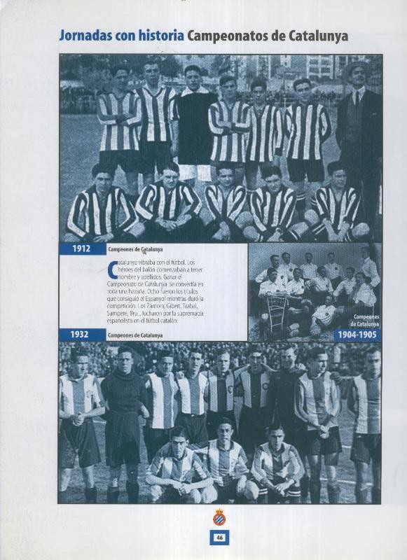 Espanyol Lamina 21: Equipos de 1912 y 1932