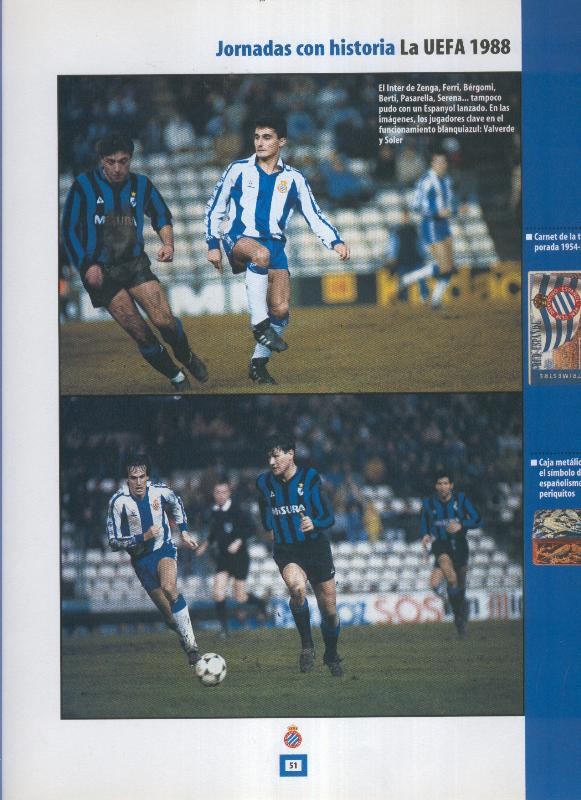 Espanyol Lamina 24: La UEFA 1988 con el Inter