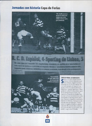 Espanyol Lamina 29: Foto copa de Ferias 1965