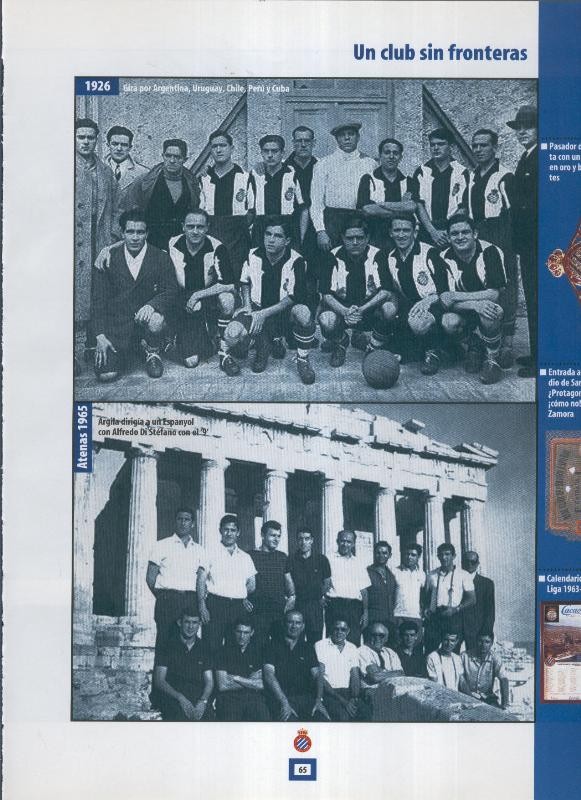 Espanyol Lamina 34: Club sin fronteras, giras de 1926 y 1965