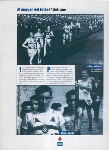 Espanyol Lamina 35: Seccion de Atletismo: Alberto Charlot, Tomas Barris