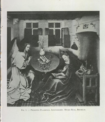 Jesus en el arte: Lamina 02: Primitivo flamenco, anunciacion, museo real de Bruselas