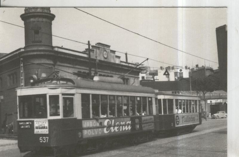 Postal  011380: Tramvies de Barcelona, linea 59