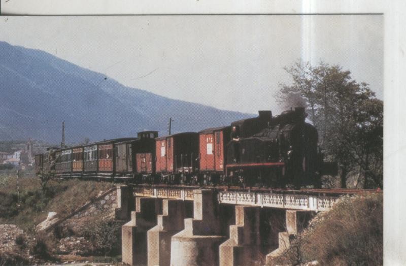Postal 011402: Tren mixto en la lina F.C.Olot a Girona