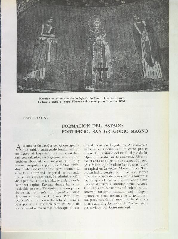 Historia del Mundo bloque 15: Formacion del estado pontificio. San Gregorio Magno
