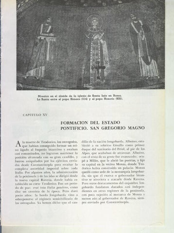 Historia del Mundo bloque 15: Formacion del estado pontificio. San Gregorio Magno