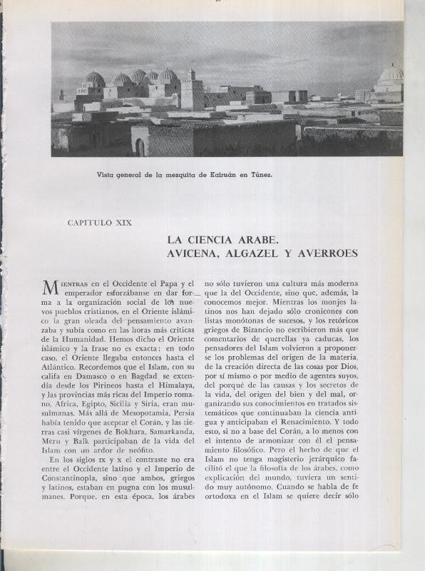 Historia del Mundo bloque 19: La ciencia arabe. Avicena, Algazel y Averroes