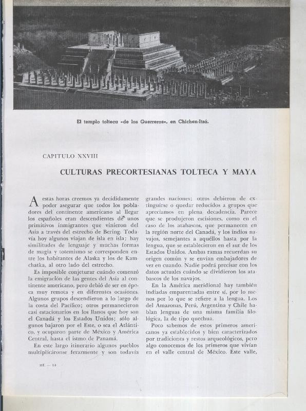 Historia del Mundo bloque 28: Culturas precortesianas tolteca y maya