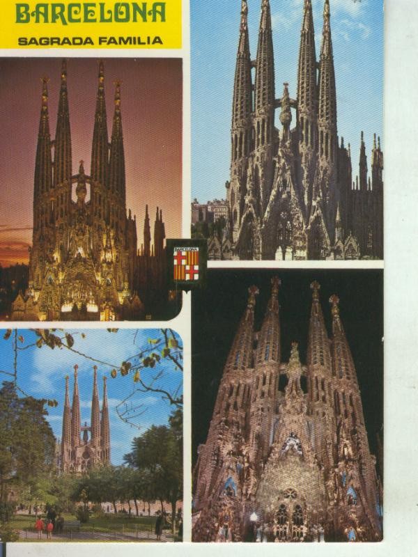 Postal 011419: Vistas varias de Barcelona