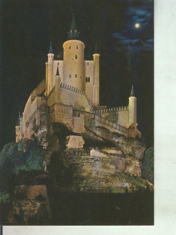 Postal 011430: Vista nocturna de El Alcazal de Segovia