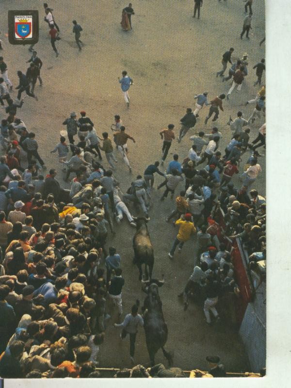 Postal 011452: El encierro de San Fermin en Pamplona