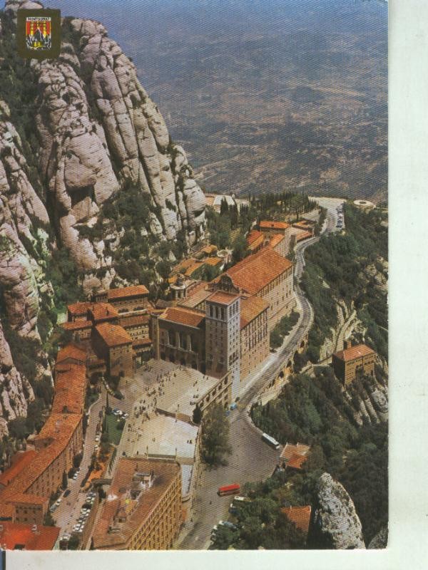 Postal 011457: Panoramica Monasterio de Montserrat, Barcelona