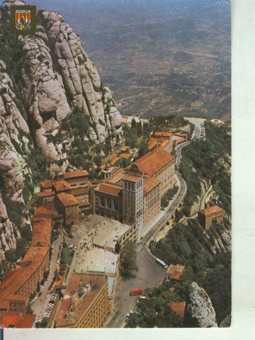 Postal 011457: Panoramica Monasterio de Montserrat, Barcelona