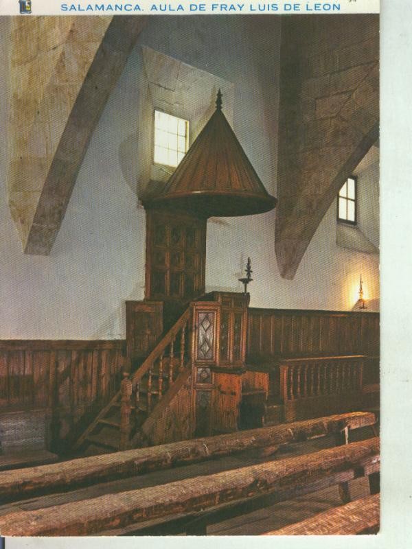 Postal 011465: Aula de Fray Luis de Leon en Salamanca