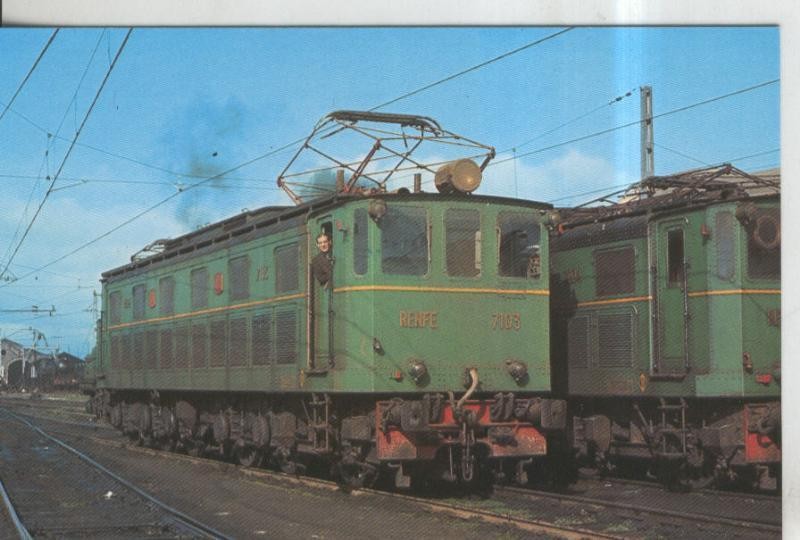 Postal 011526: Locomotora electrica 7193 serie 7101 a 7125 ex Norte