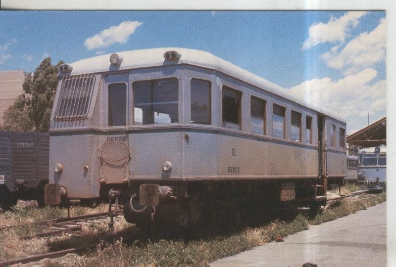 Postal 011529: Automotor 9157 en el deposito de Valencia en 1968