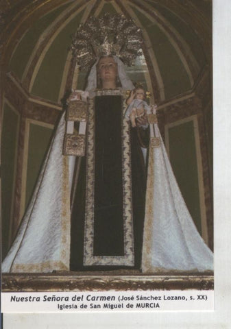 Postal 011743: Virgen Ntra Sra del Carmen, iglesia de san miguel de Murcia