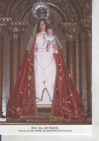 Postal 011757: Virgen Ntra Sra del Rosario, patrona de San Andres de Valdevarcena, Asturias