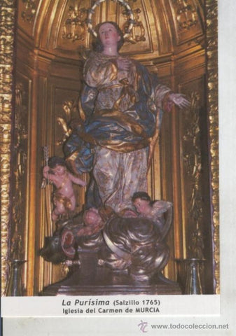 Postal 011739: Virgen Ntra Sra La Purisima (salzillo), iglesia del carmen de Murcia