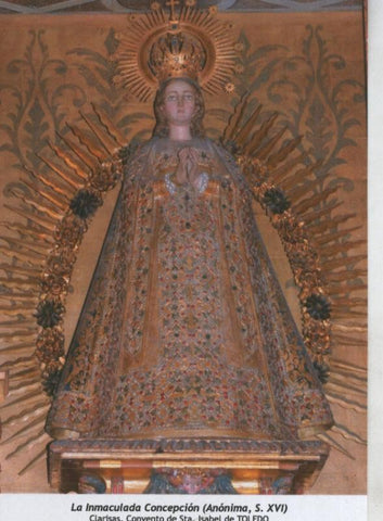 Postal 011813: Virgen Ntra Sra La Inmaculada Concepcion, convento sta isabel de Toledo