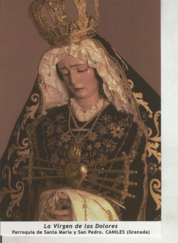 Postal 011854: Virgen Ntra Sra de los Dolores, parroquia Sta Maria y San Pedro de Caniles, Granada