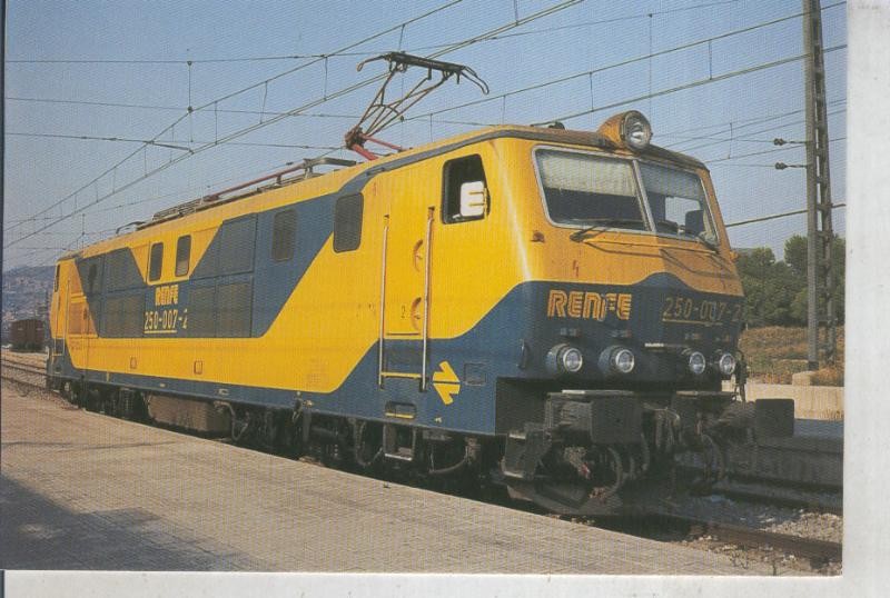 Postal 011872: Locomotora electrica 250-007-2 Krauss Maffei  