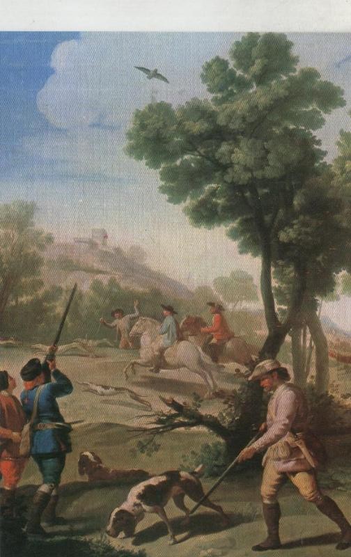 Postal 000223: Museo del Prado: Partida de caza (Goya)