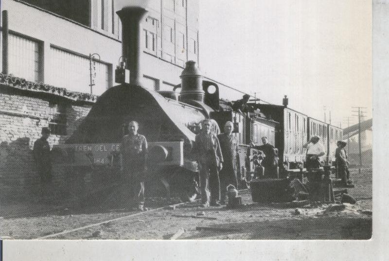 Postal 011878: Tren del Centenario en los años 50 en deposito de Zaragoza