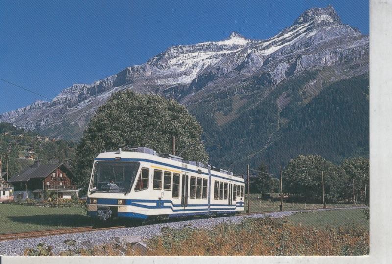Postal 011912: Fart sur la ligne ASD aux Diablerets, tranvia en 1992