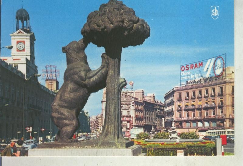 Postal 011920: Monumento Oso y Madroño en la puertqa del sol de Madrid