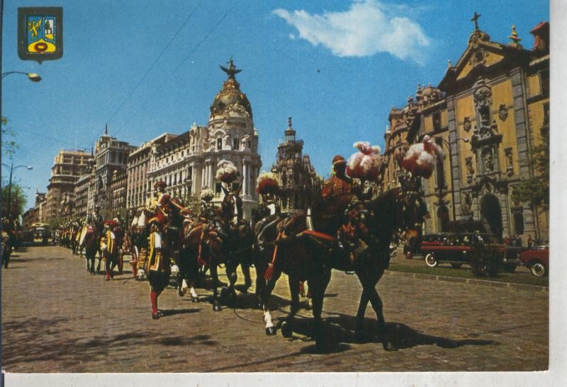 Postal 011924: Comitiva oficial en la calle de Alcala de Madrid