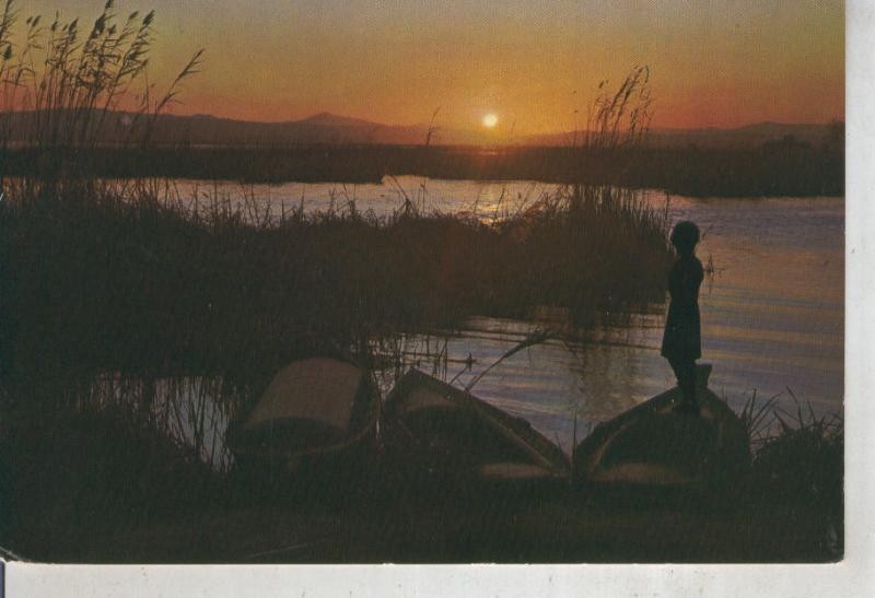 Postal 011962: Puesta de sol en la albufera valenciana