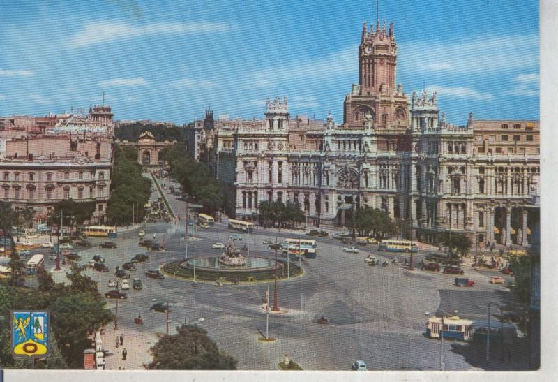 Postal 011974: La Cibeles y Palacio de Comunicaciones de Madrid