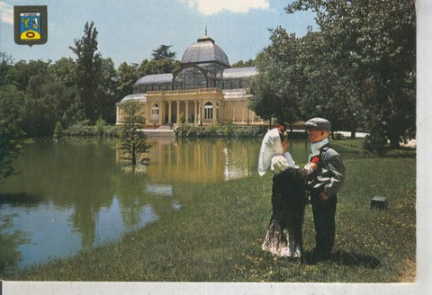 Postal 011998: Palacio de Cristal y chulapones de Madrid