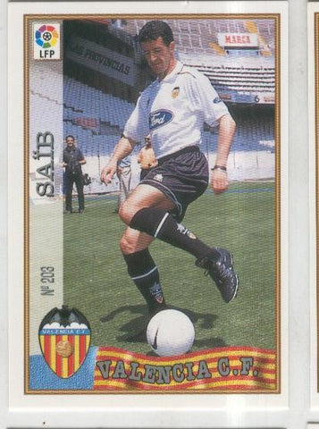 Cromo Liga 97/98: C.F.Valencia numero 203: Saib