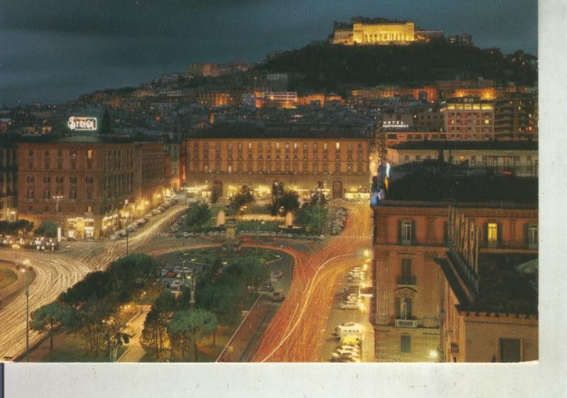 Postal 012050: Plaza de la Villa y Castillo San Elmo de Napoles