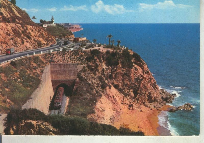 Postal 012054: Entrada por la costa a Calella, Barcelona
