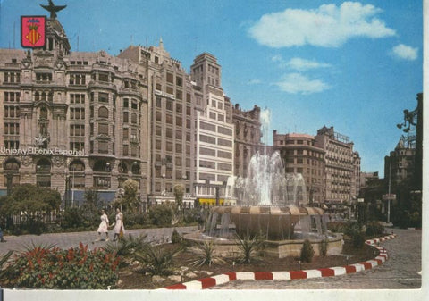 Postal 012059: Fuente de la Estacion del Norte y calle de Jativa de Valencia