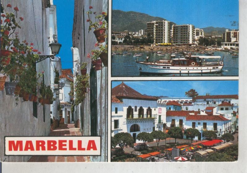 Postal 012087: Vistas varias de Marbella, Malaga