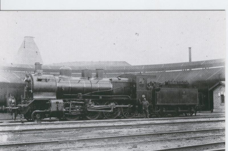Postal 012140: Locomotora de vapor 140-2074 (ex Norte 407)
