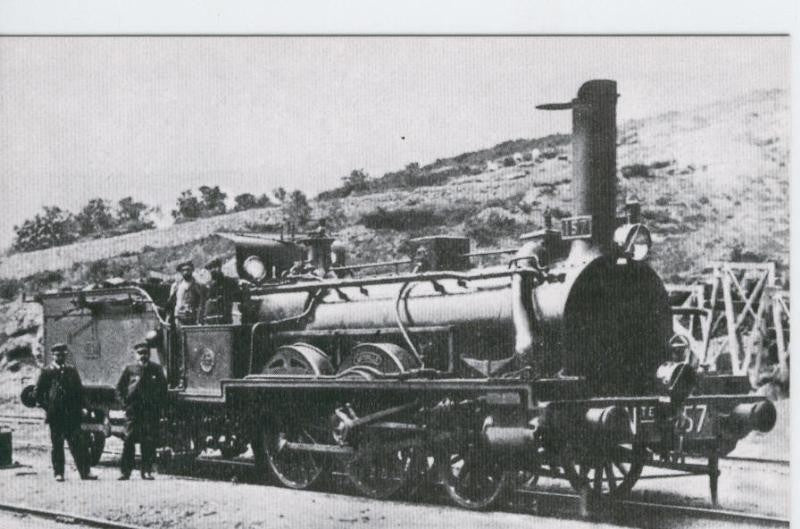 Postal 012182: Locomotora de vapor Norte numero 157-Astudillo-año 1915