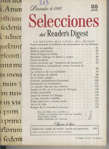 Selecciones del Readers Digest numero 313