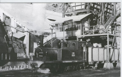 Postal 012202: Locomotora de vapor 030T-El Esla, Cistierna, Leon, marzo 1998