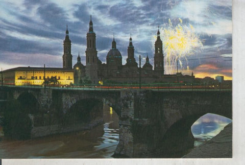 Postal 012261: Basilica del Pilar y Puente de Piedra en Zaragoza